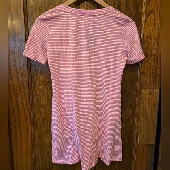 Aerie Pink and White Striped Cotton Nightgown - Picture 4 of 5